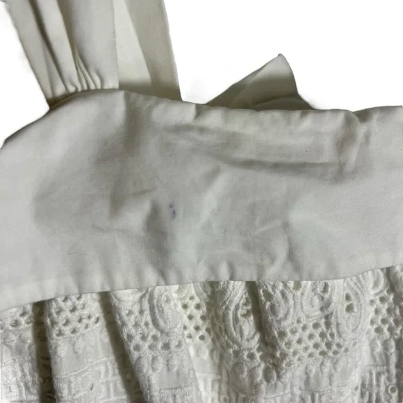 Lilly Pulitzer White Textured Eyelet Sundress with Bows, Size 6 - Picture 9 of 11